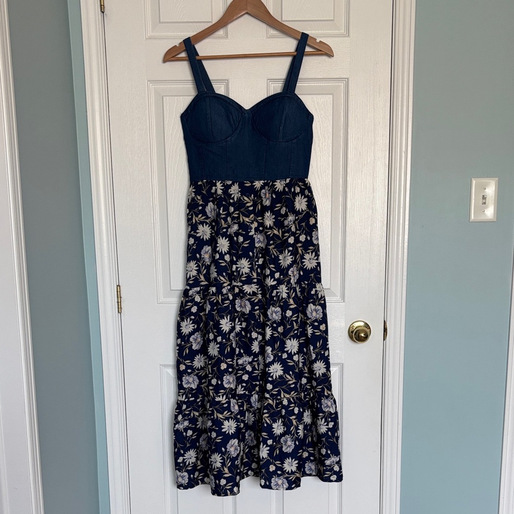 Land of the Free bustier top midi dress
